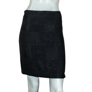 vtg Helmut Lang Size 4 Black Textured pencil Skirt Made in USA